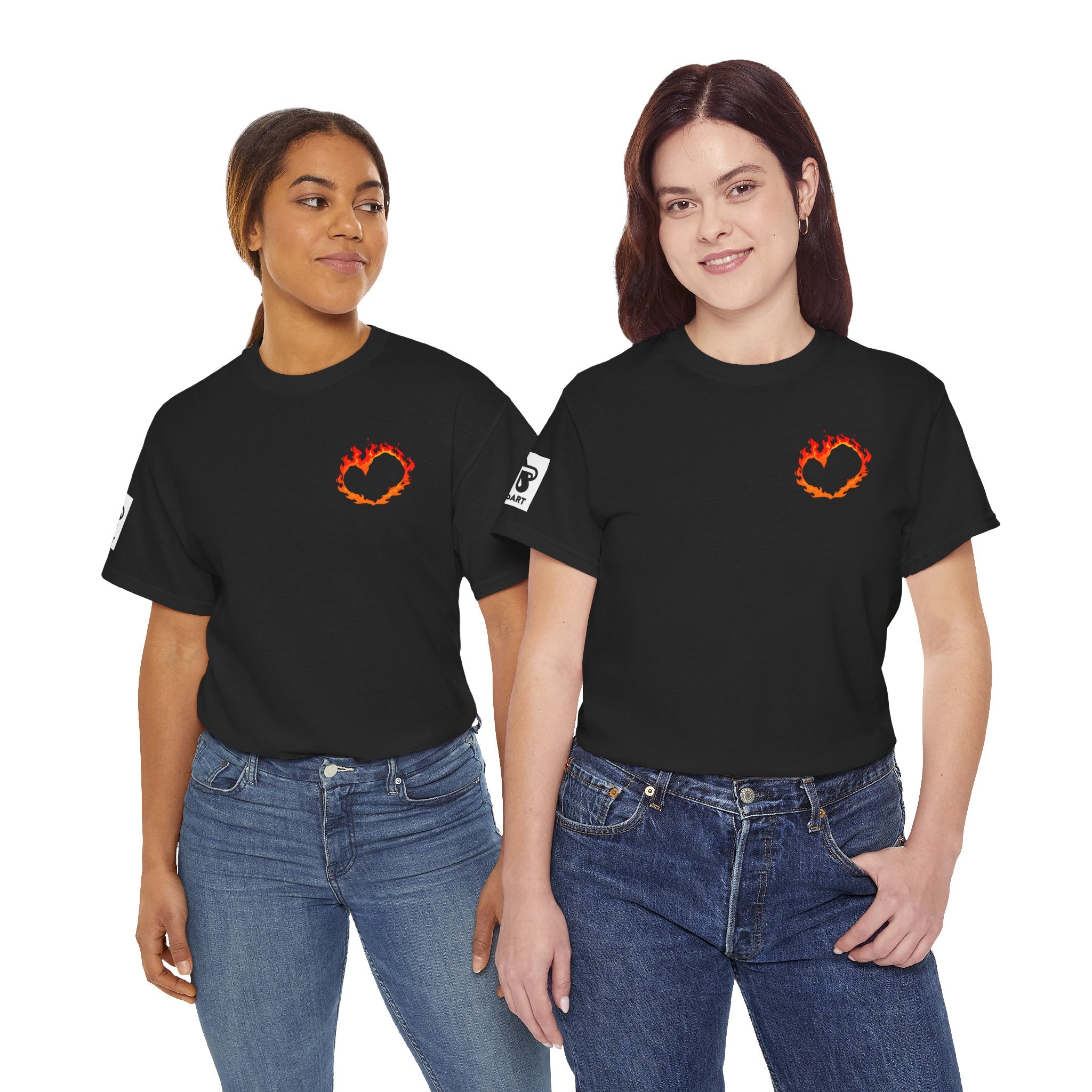 Fire Heart Love Burning Twin Flame T-Shirt - Fire Love Heart Flame of Love Tee
