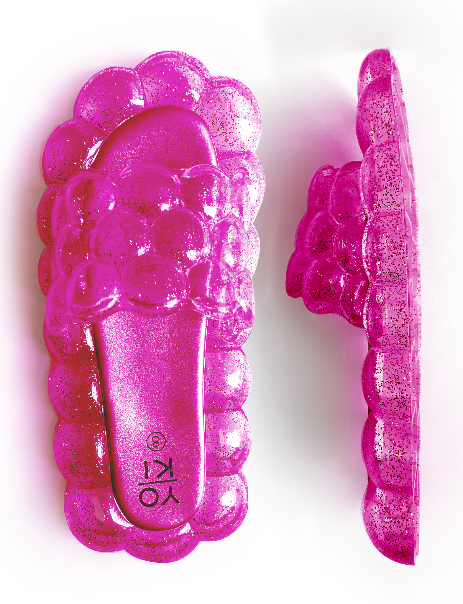 ADULT HOT PINK BUBBLE SLIDES-1