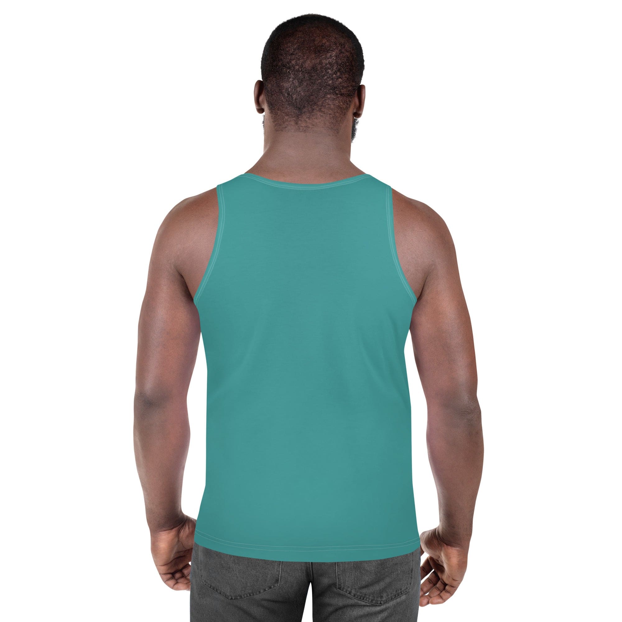 Mens Stretch Fit Tank Top - Teal Green-3